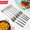 Stainless Steel Forks Spoon Set Of 12 - Fork Spoon Set For Home And Kitchen Fork High Quality Premium Fork Spoon (12 Pcs Set)