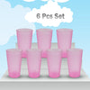 6 Pcs Large Glass used in all kinds of kitchen and official purposes for drinking water and beverages etc.