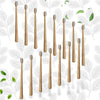 Bamboo Wooden Toothbrush Soft Toothbrush Wooden Child Bamboo Toothbrush Biodegradable Manual Toothbrush for Adult, Kids (15 pcs set / With Round Box)