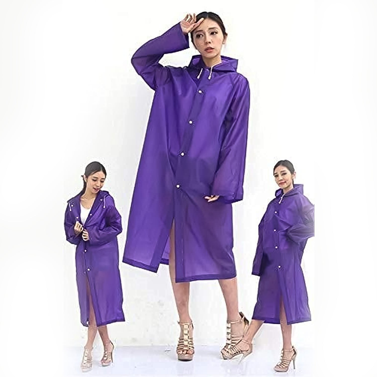 EVA Raincoat Protect Body Arms Legs, Waterproof Reusable Rain Poncho for Women Men Adult Kids Outdoor Traveling Eva Material Raincoat / Rain wear / Rain Suit for Outdoor Accessory (1pc)