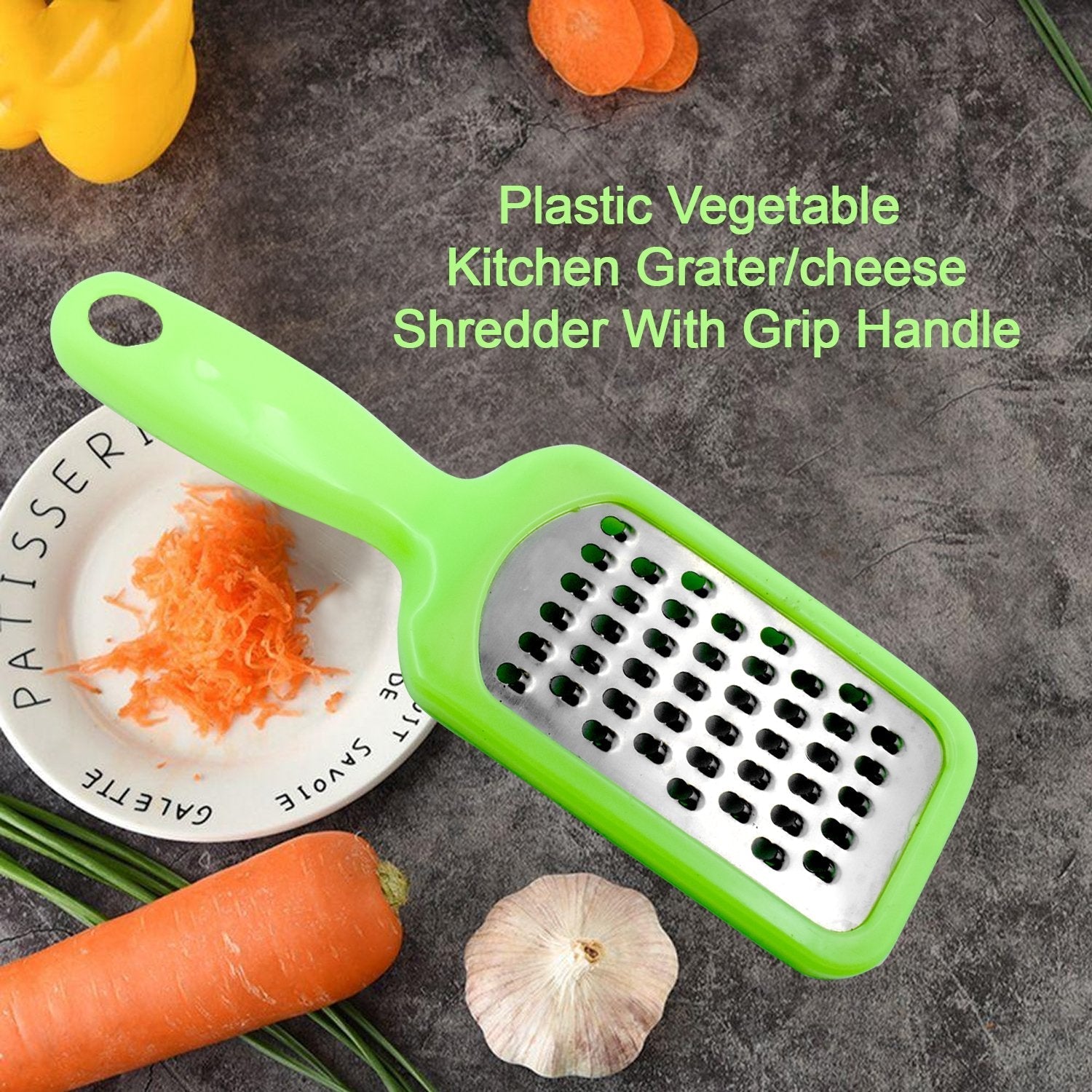 2586 Plastic Vegetable Kitchen Grater/cheese Shredder With Grip Handle 