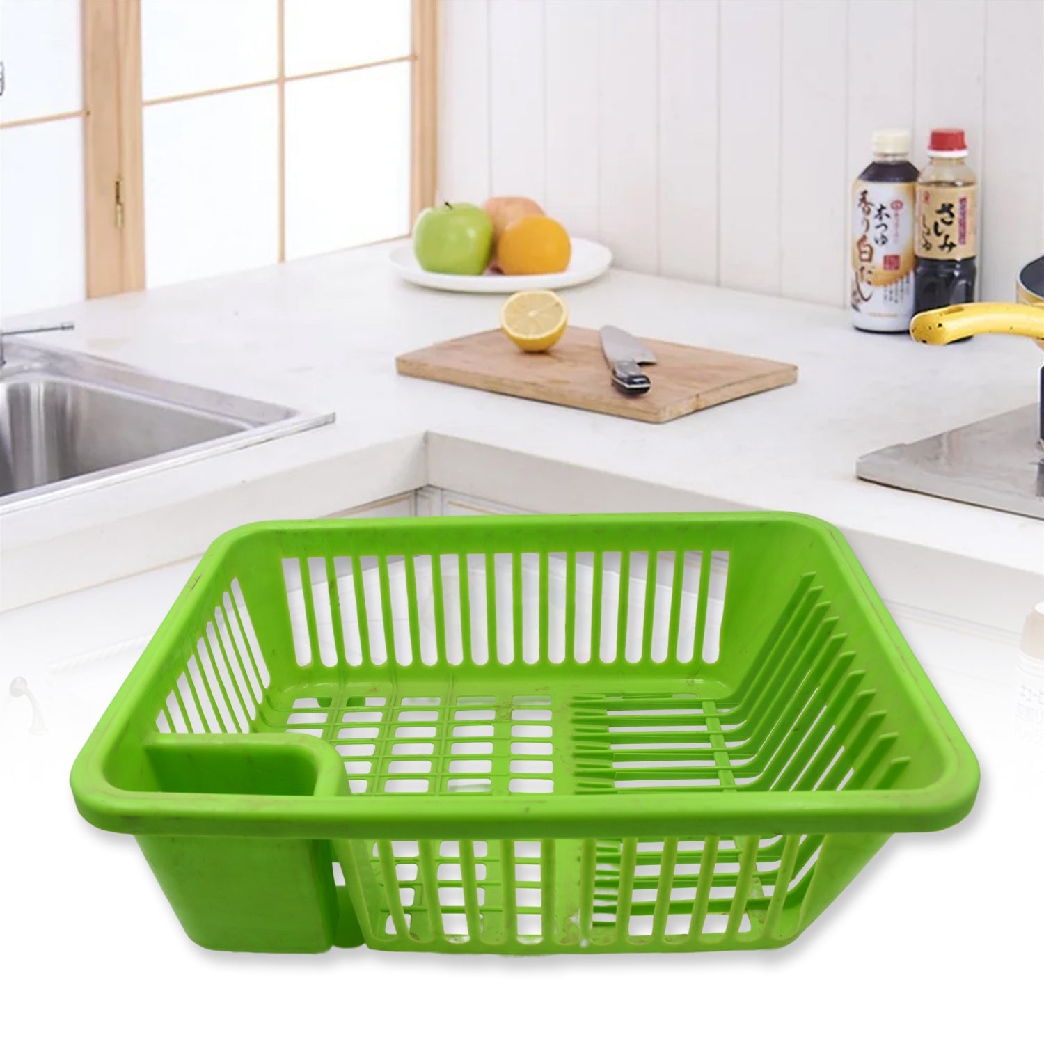 Multipurpose Plastic Kitchen Basket, Dish, Vegetables and Fruits Washing, Laundry cloath Multipupose Organizer Basket (43x30 Cm)