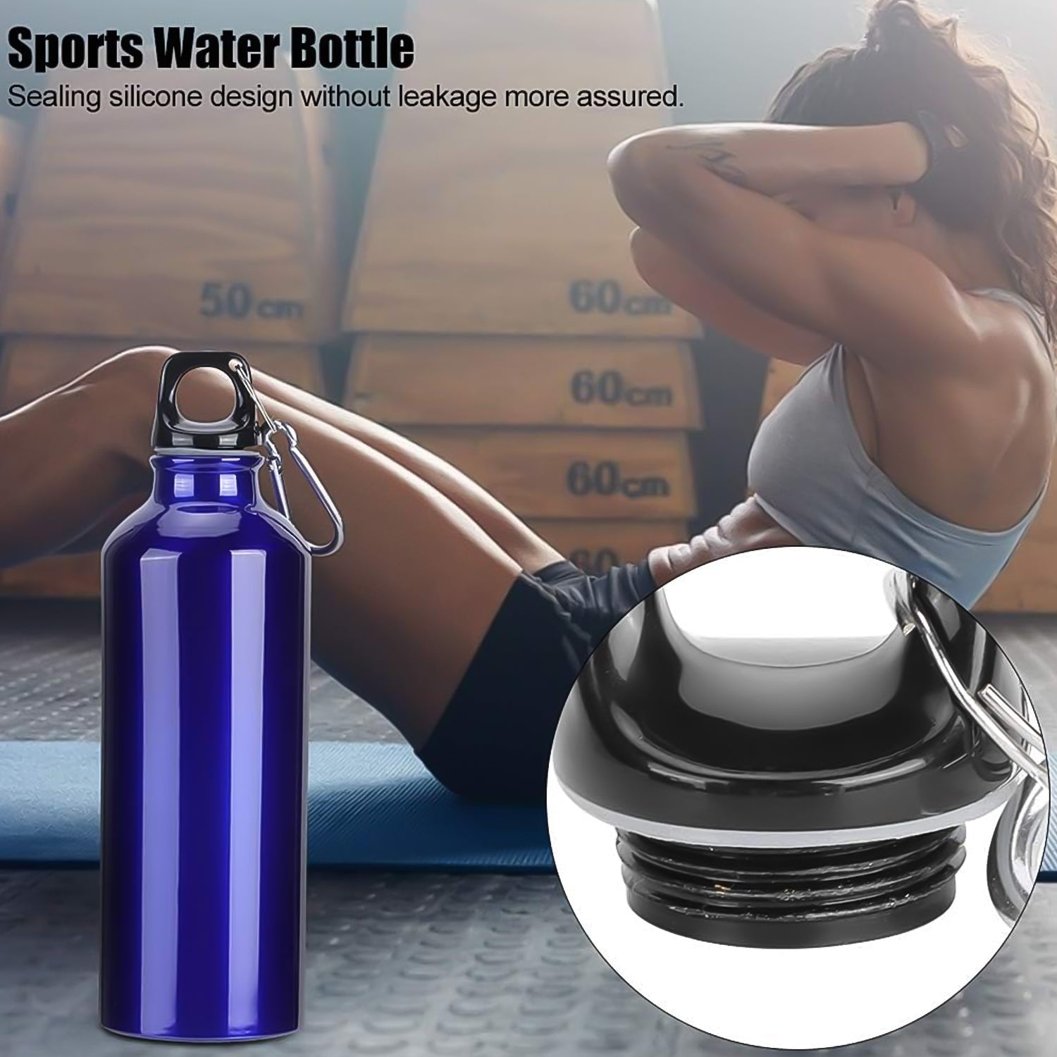 Aluminium Sports Water Bottle, 1 Pc (Capacity 500 ML Approx)