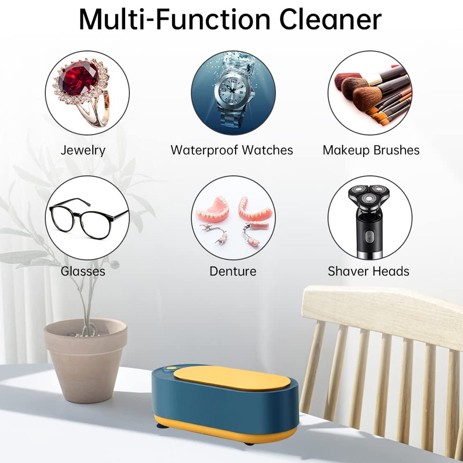 Ultrasonic Jewelry, Cleaner, Ultrasonic Cleaning Machine, Portable Jewelry Cleaning Machine for Jewelry, Ring, Silver, Retainer, Glasses, Watches, Coins, High Frequency Vibration Machine google/ optical cleaner machine (USB Operated)