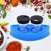 2 in 1 Boat Shaped Stand Salt Pepper Shaker Container Set with Stand for Dining Table Moisture-Proof Plastic Cap Clear Heavy Plastic Material Dispensers for Home & Kitchen