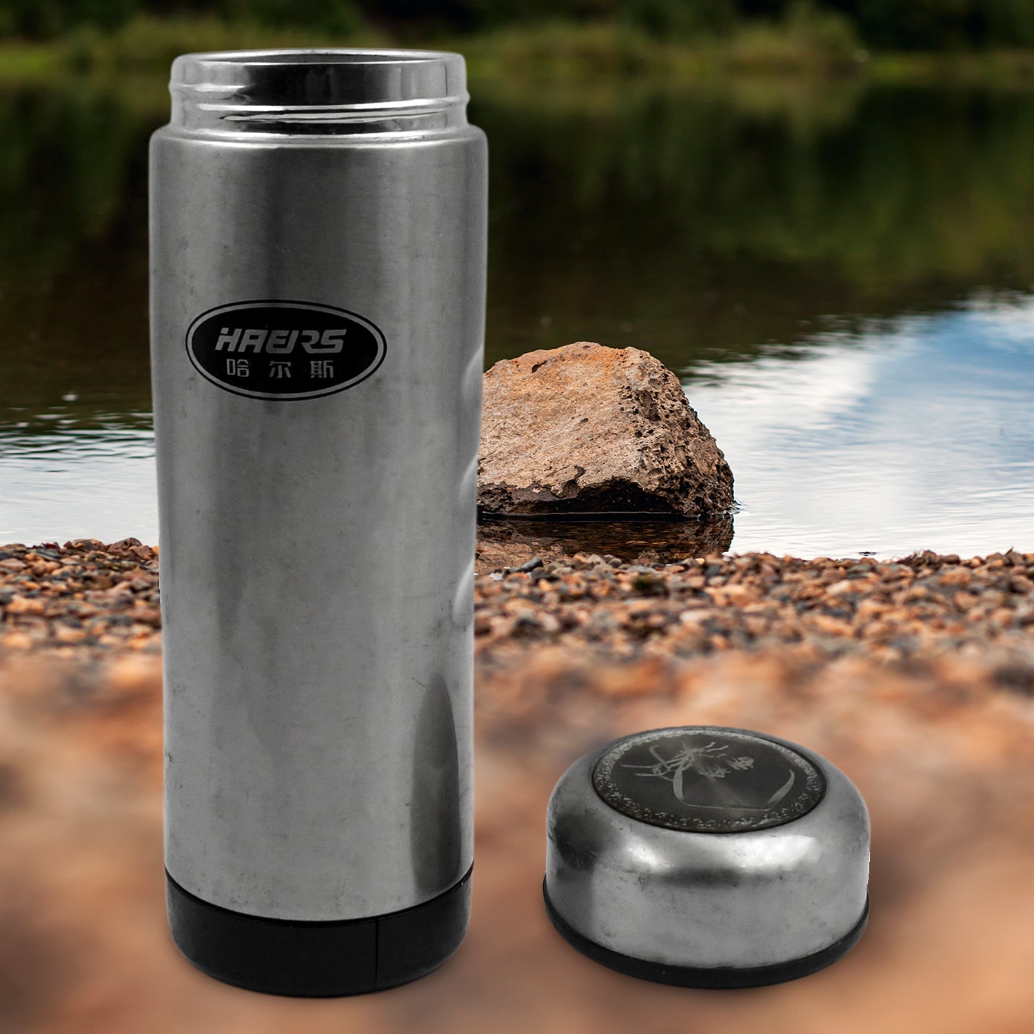 Stainless Steel Water Bottle, Fridge Water Bottle, Stainless Steel Vacuum Cup, Leak Proof, Rust Proof, Cold & Hot Thermos steel Bottle| Leak Proof | Office Bottle | Gym | Home | Kitchen | Hiking | Trekking | Travel Bottle (450 ML Approx)