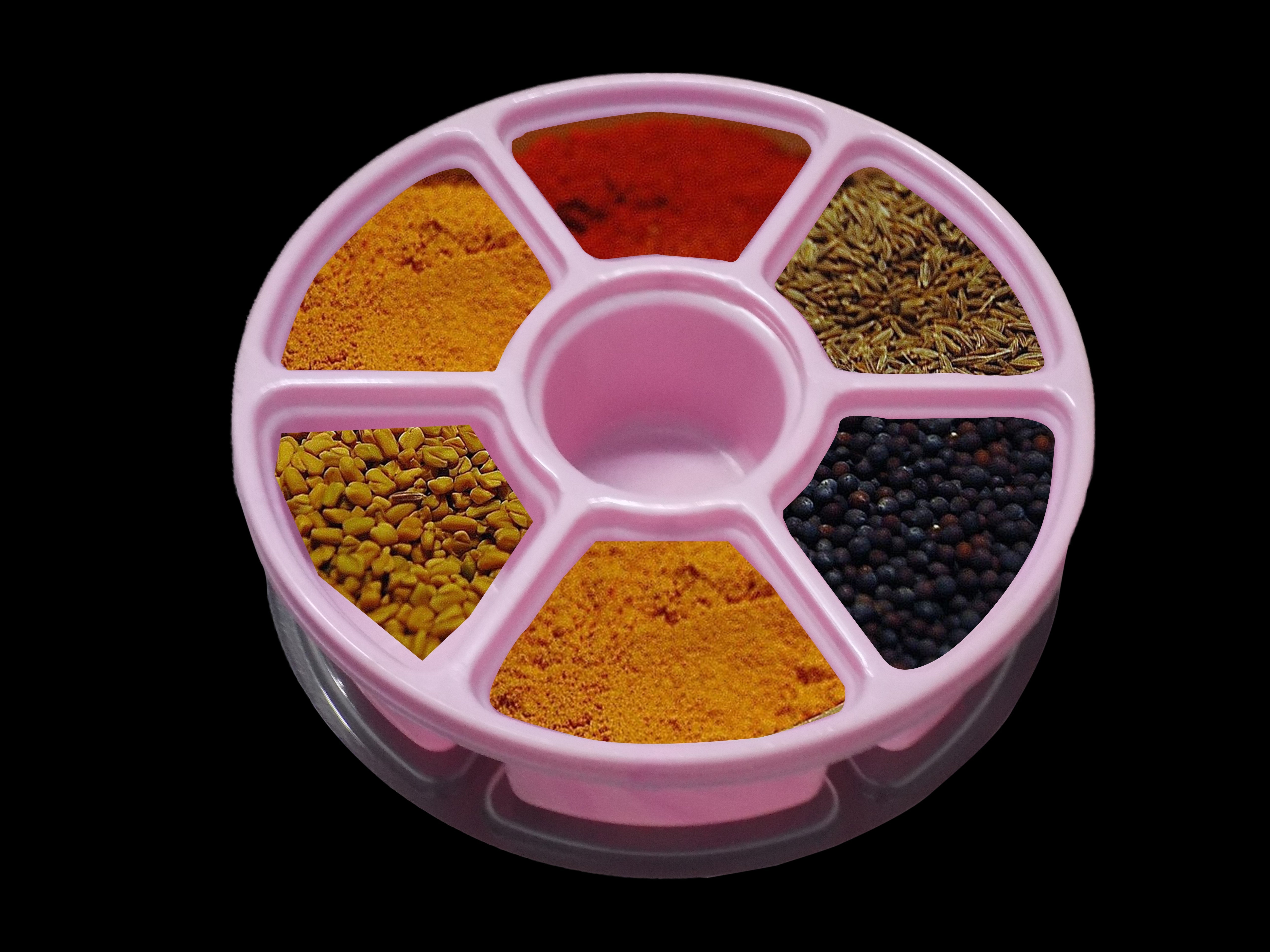 2133 Mini Spice Box/Masala Dabba with 7 Compartments 