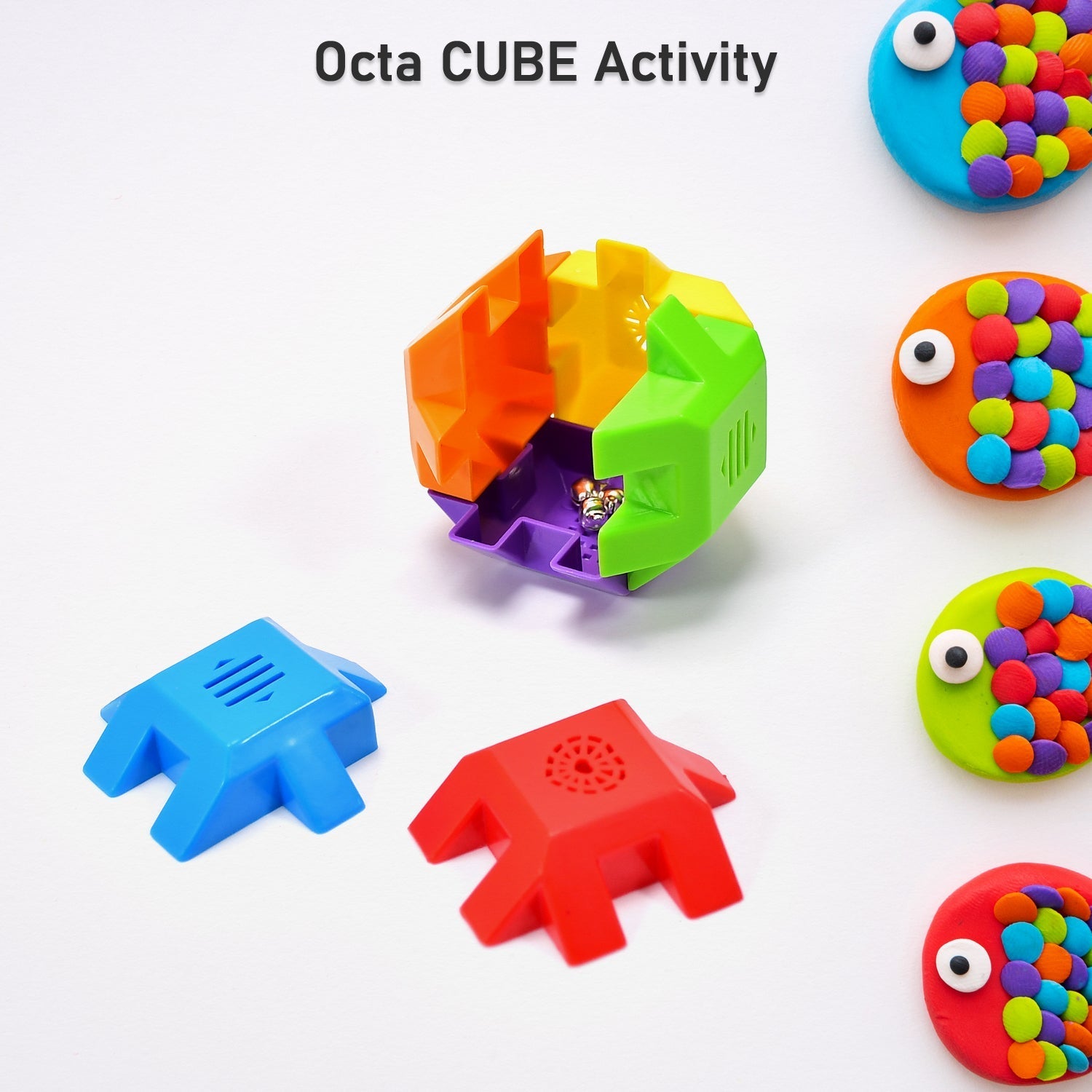 4463 Octa Cube Activity Cube - Multicolor 