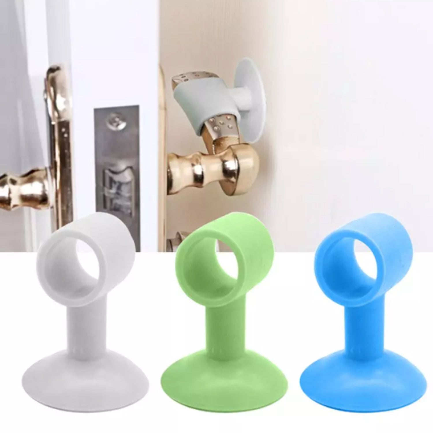 6127 Door Stopper Mini Anti-Collision Silicone Door Handle Crash Pad (Pack of 100Pc) 