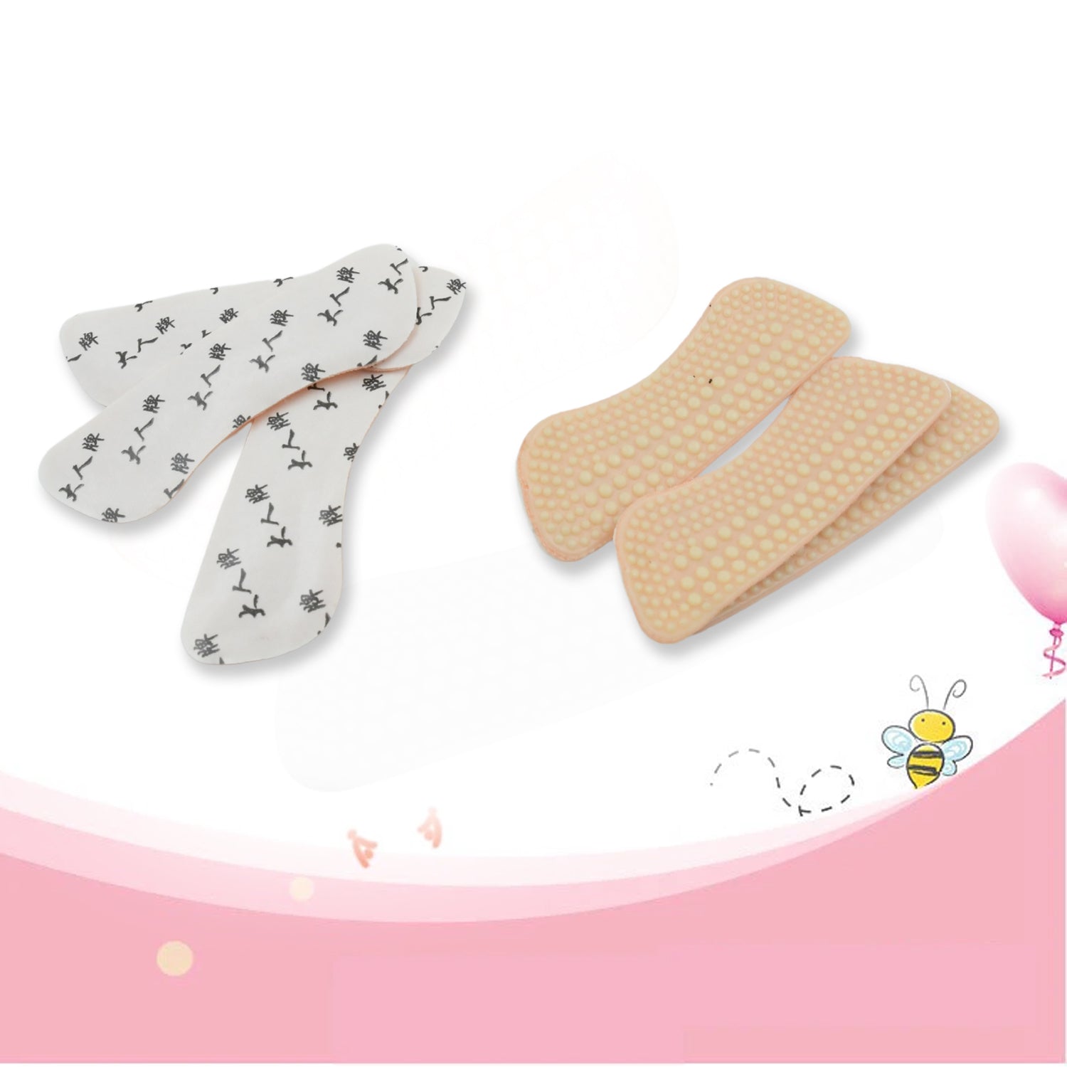 Women High Heel Pads 4D Non-Slip Massage Shoe Pads Shoe Heel Cushions Adhesive Pad (3 Pair)