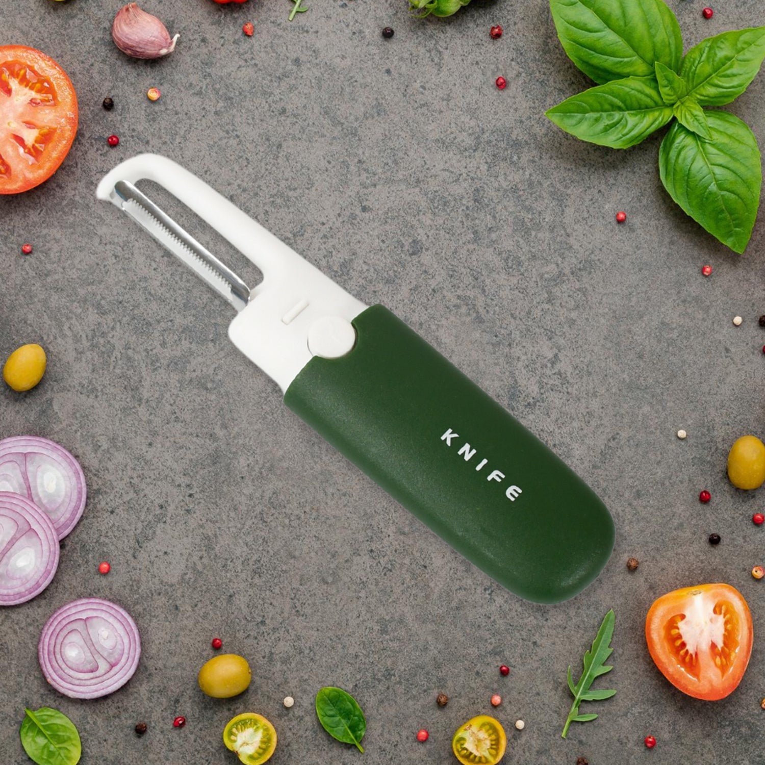 Multifunctional peeler Two in one fruit knife, fruit and vegetable cutting knife+sawtooth peeler, apple, carrot, potato, fruit slice antiskid