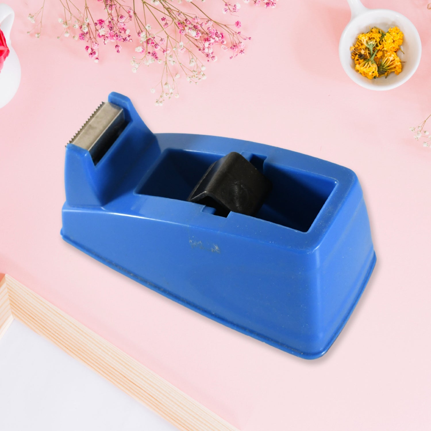 Plastic Tape Dispenser Cutter for Home Office use, Tape Dispenser for Stationary, Tape Cutter Packaging Tape School Supplies (1 pc / 200 Gm)