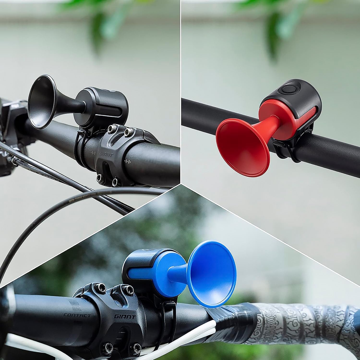 Bicycle Air Horn Loud - 120dB 1 Sound Mode Electronic Bicycle Bell,Super Electric Horn with Long Standby Button Battery Operated/IPX4 Waterproof Loud Bell for Adults