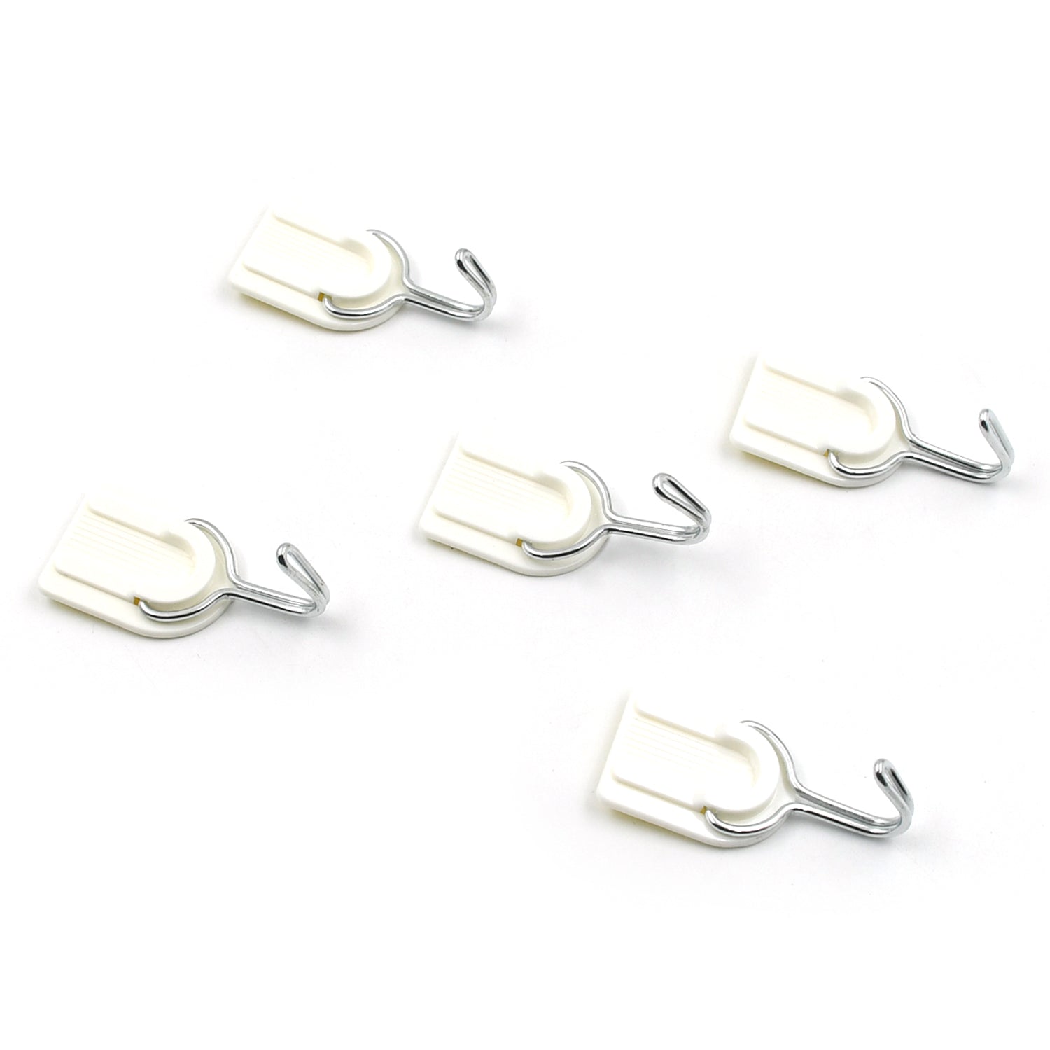 Multipurpose Strong Hook Self-Adhesive hooks for wall Heavy Plastic Hook, Sticky Hook Household For Home, Decorative Hooks, Bathroom & All Type Wall Use Hook, Suitable for Bathroom, Kitchen, Office (5 pc)