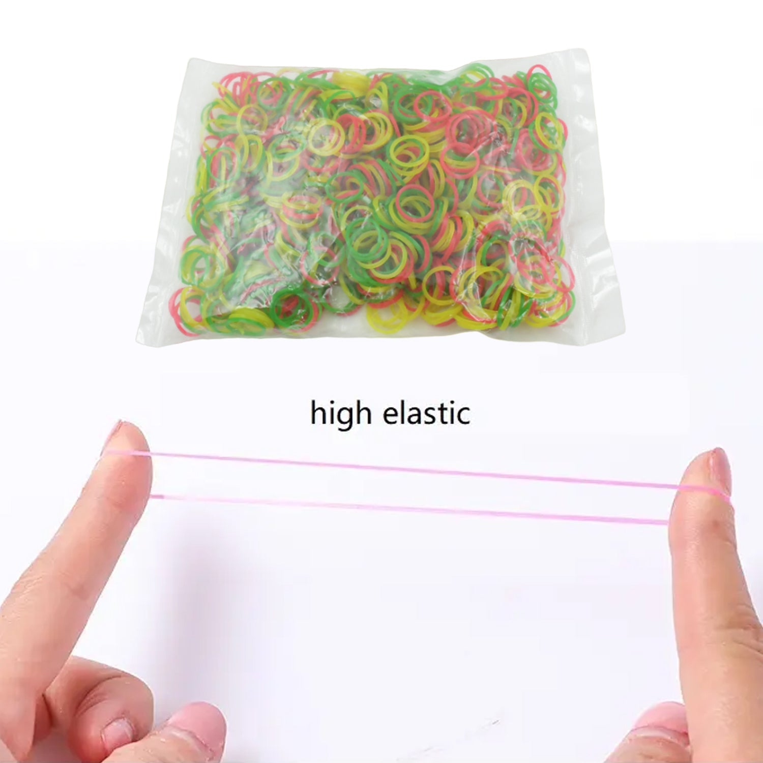 Rubber Band For Office/Home and Kitchen Accessories Item Products, Elastic Rubber Bands, Flexible Reusable Nylon Elastic Unbreakable, For Stationery, School  Multicolor (0.75 Inch, 50 GM)