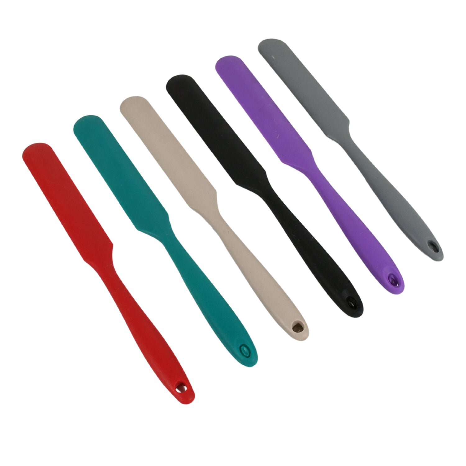 Dough Scraper Silicone Cake Spatula Non-Stick Butter Scraper Cake Mixer Ice Cream Scraper Kitchen Pastry Baking Supplies Spatula Silicone (6 Pcs Set / 25 CM)