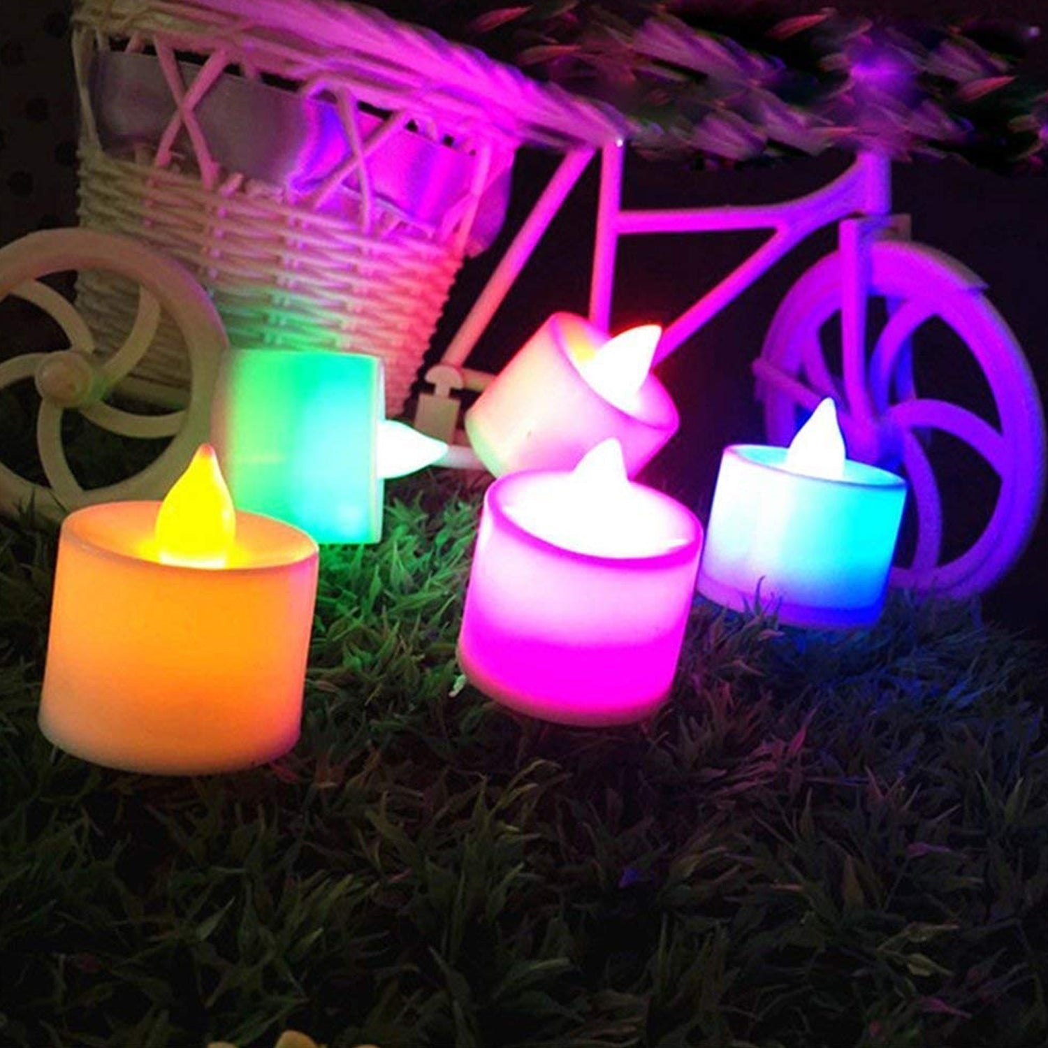 Multicolor LED Tealights Candles (24 Pack): Festive Decorations