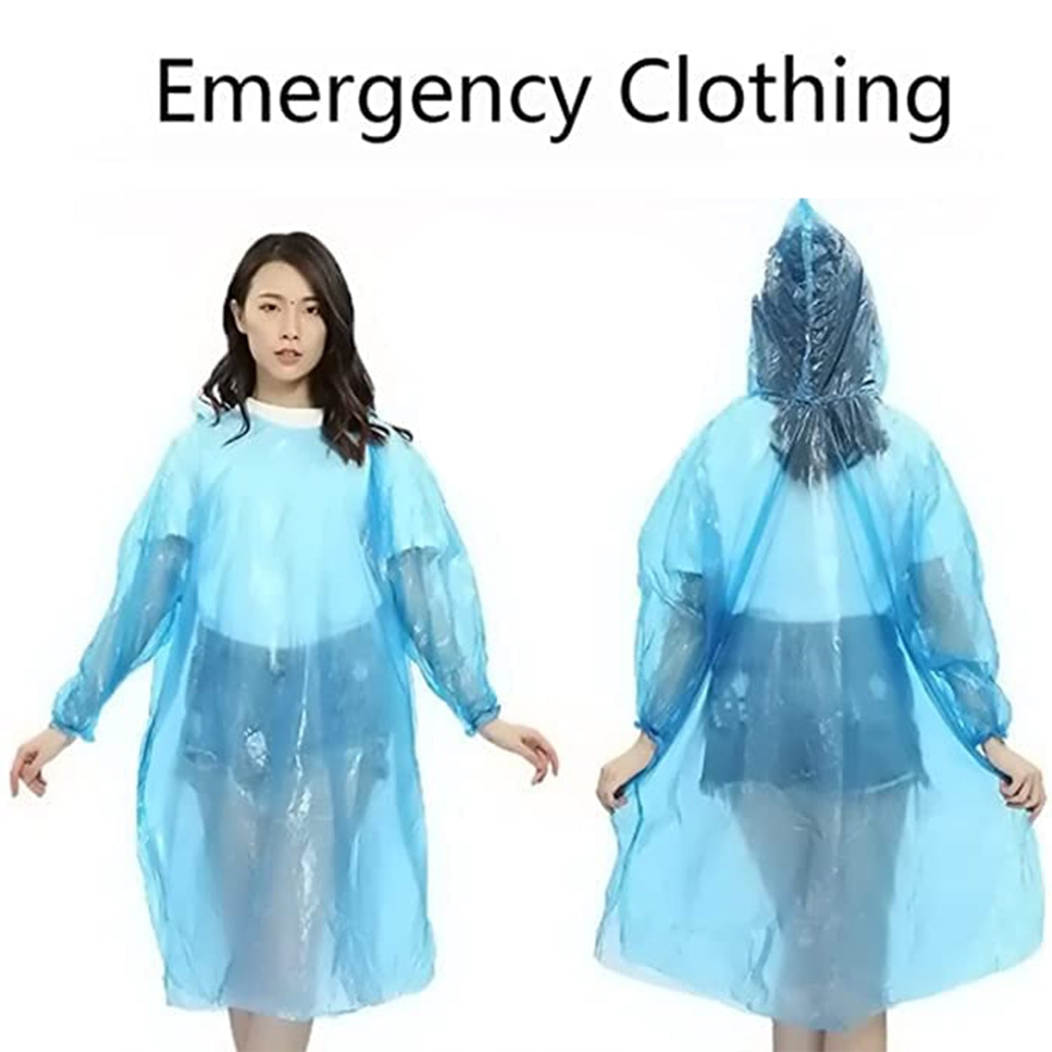 Plastic pocket sized Raincoat, Reusable Free Size Raincoat