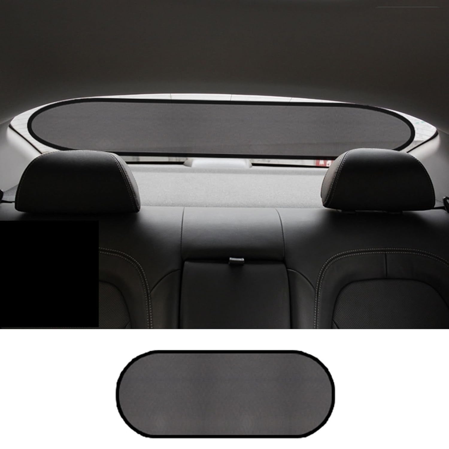 Car Rear Window Sun Shade 39 x 20 Inches Foldable with 4 Suction Cups, Window Sunshade Protection Glare Reduction Shade Protect Sun