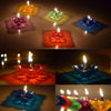 Candle Cup with Multi Shape  (Multicolor) (12 Pcs Set)