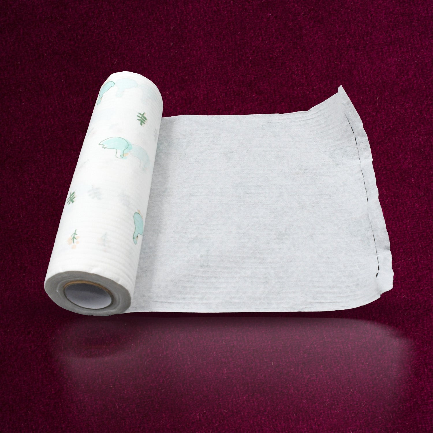 Non Woven Reusable and Washable Kitchen Printed Tissue Roll Non-stick Oil Absorbing Paper Roll Kitchen Special Paper Towel Wipe Paper Dish Cloth Cleaning Cloth 45 sheets