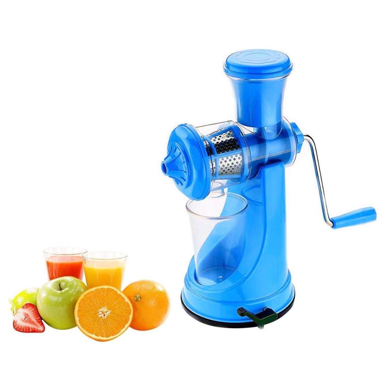 7013 Manual Fruit Vegetable Juicer with Strainer (Multicolour) 