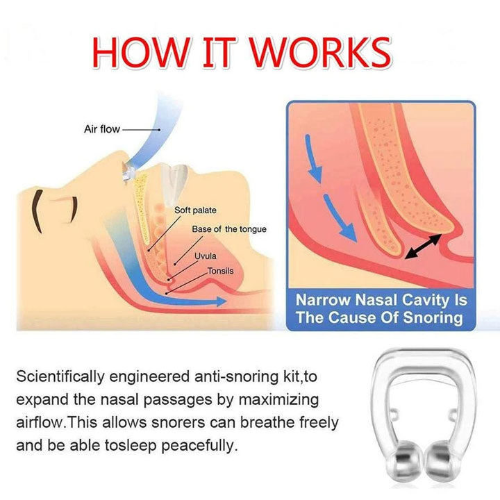 338 Snore Free Nose Clip (Anti Snoring Device) - 1pc MPS Traders