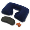 505 -3-in-1 Air Travel Kit with Pillow, Ear Buds & Eye Mask MPS Traders WITH BZ LOGO