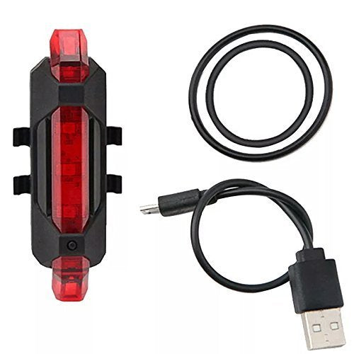 1561 Rechargeable Bicycle Front Waterproof LED Light (Red) 