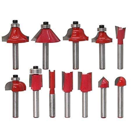 12 / 15pcs Milling Cutter Router Bit Set