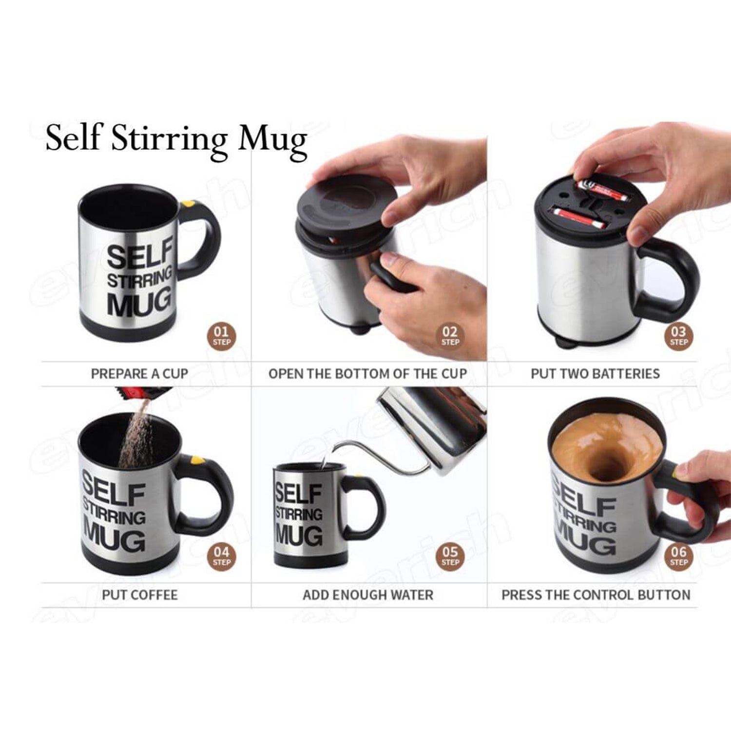 4791 Self Stirring Mug used in all kinds of household and official places for serving drinks, coffee and types of beverages etc. 