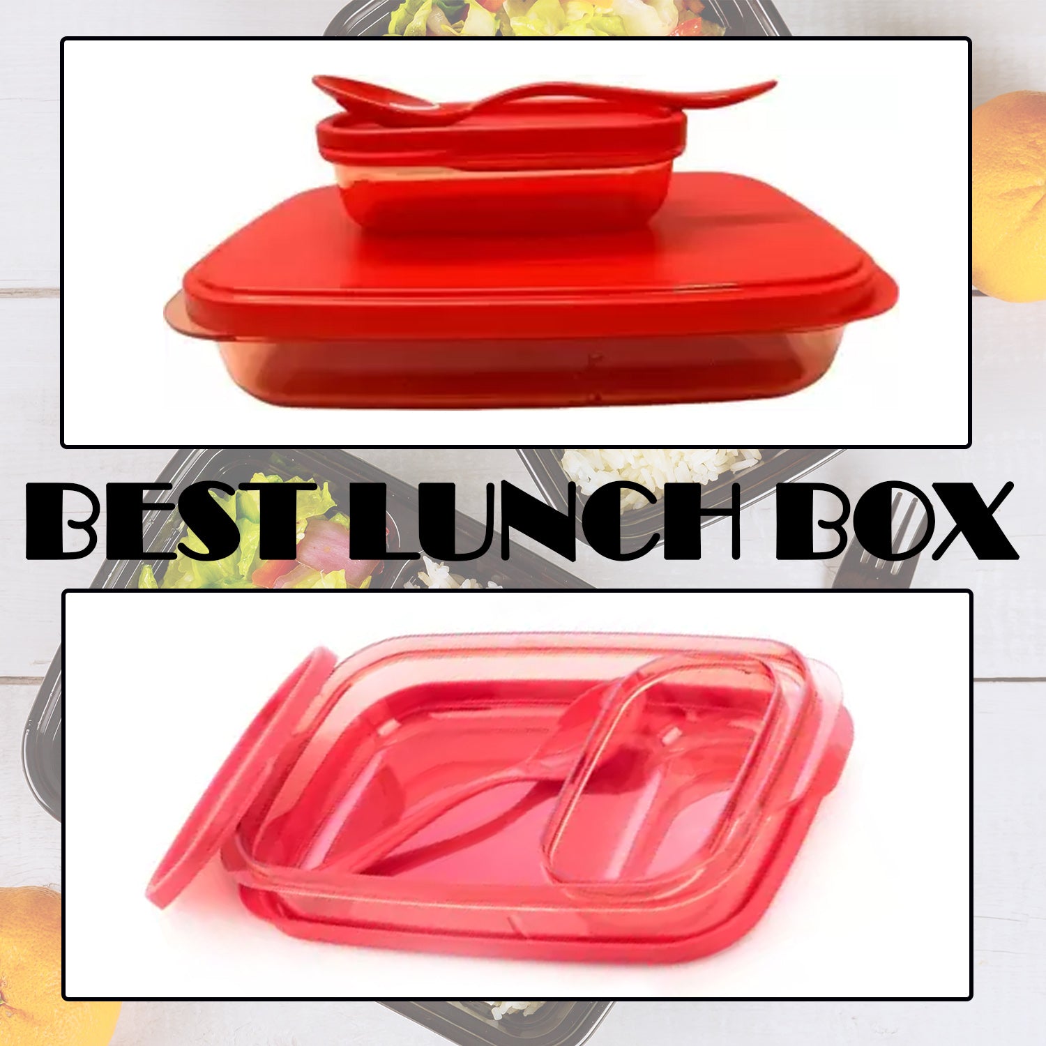 2879 Seal Rectangular 2 Containers Lunch Box 