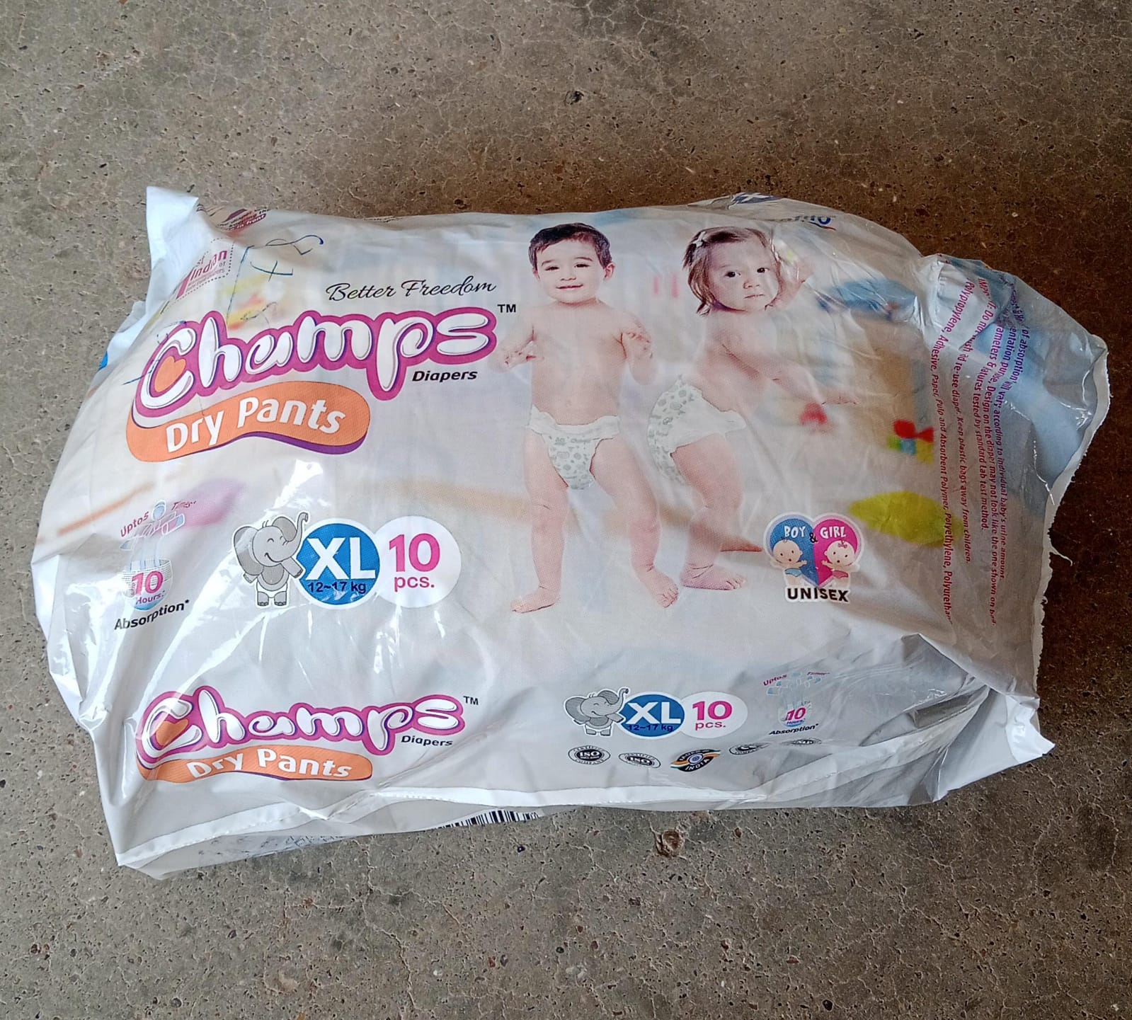 Champs Soft & Dry Baby Diaper Pants (XL, 10 Pcs): Leakproof Comfort