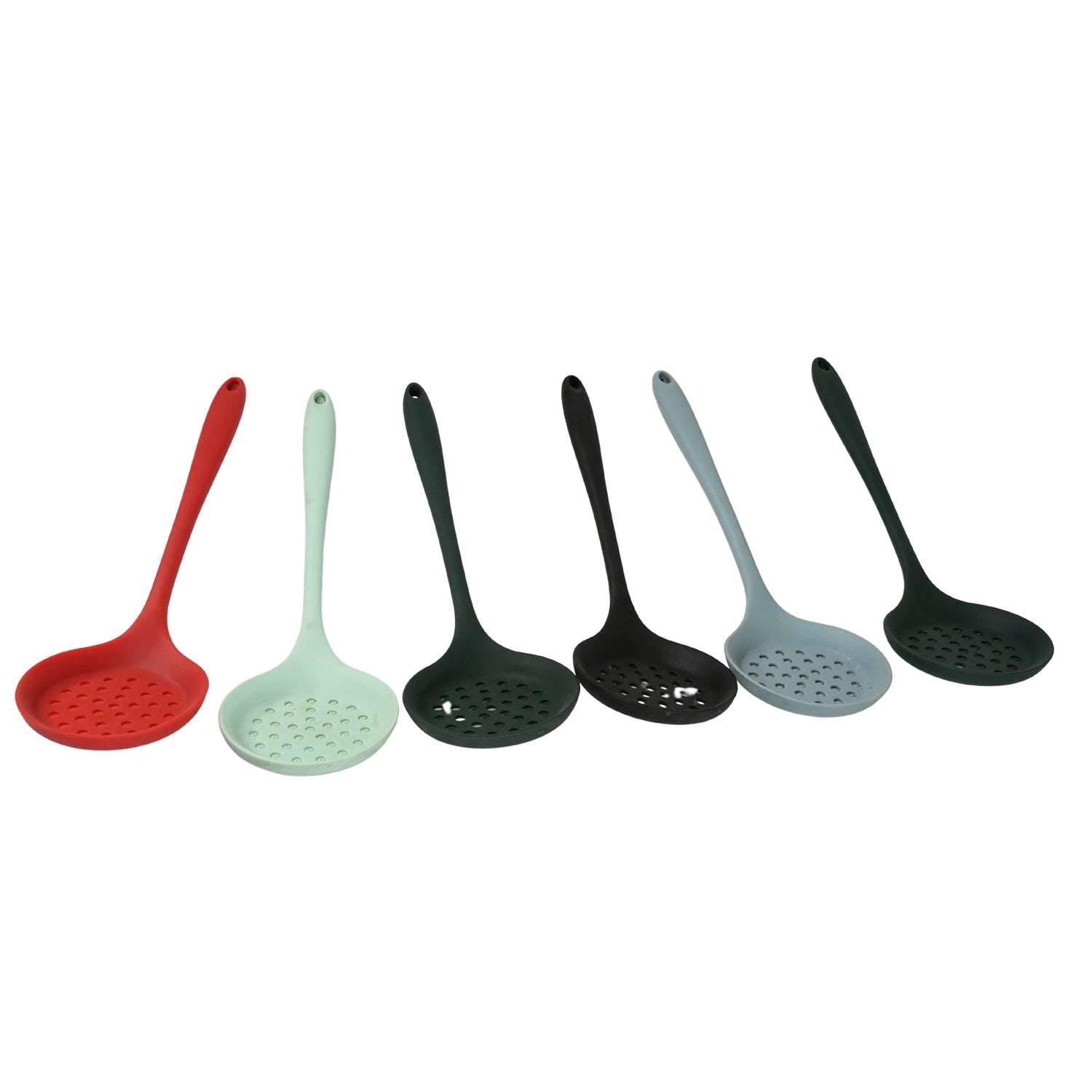 Multipurpose Silicone Spoon, Silicone Basting Spoon Non-Stick Kitchen Utensils Household Gadgets Heat-Resistant Non Stick Spoons Kitchen Cookware Items For Cooking and Baking (6 Pcs Set)