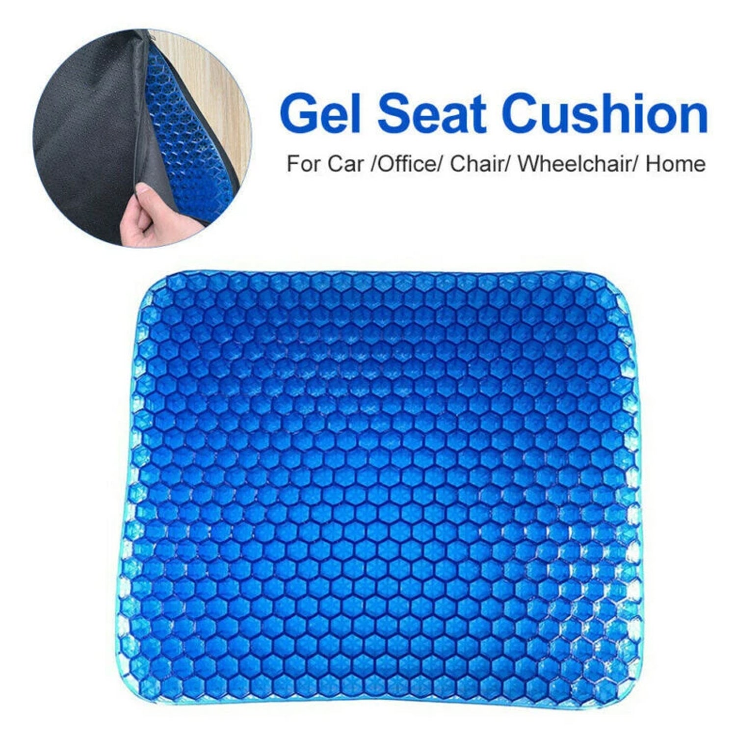 6019 Silicone Flex Pillow Gel Orthopaedic Seat Cushion Pad for Car 