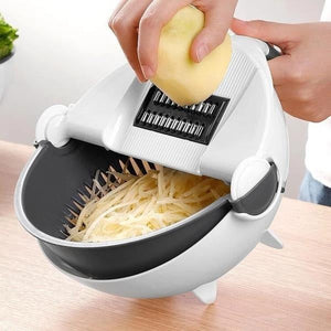 2161 10 in 1 Multifunctional Vegetable Fruits Cutter/Slicer Shredder with Rotating Drain Basket 