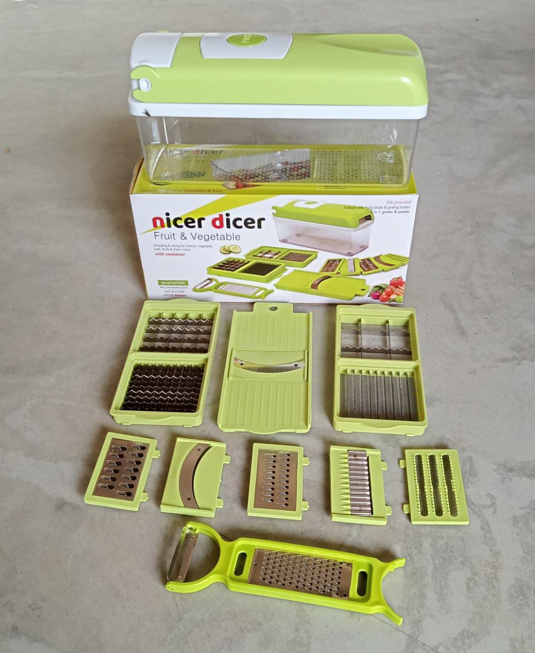 Plastic 13-in-1 Manual Vegetable Grater,Chipser and Slicer